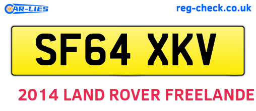 SF64XKV are the vehicle registration plates.