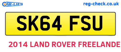 SK64FSU are the vehicle registration plates.