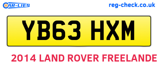 YB63HXM are the vehicle registration plates.