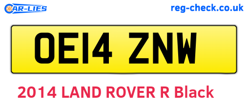 OE14ZNW are the vehicle registration plates.