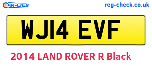 WJ14EVF are the vehicle registration plates.