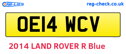 OE14WCV are the vehicle registration plates.