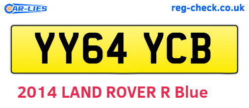 YY64YCB are the vehicle registration plates.