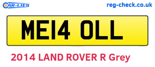 ME14OLL are the vehicle registration plates.