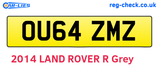 OU64ZMZ are the vehicle registration plates.