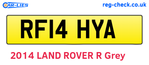 RF14HYA are the vehicle registration plates.
