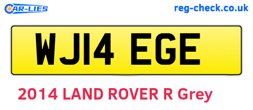 WJ14EGE are the vehicle registration plates.