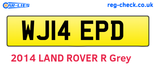 WJ14EPD are the vehicle registration plates.