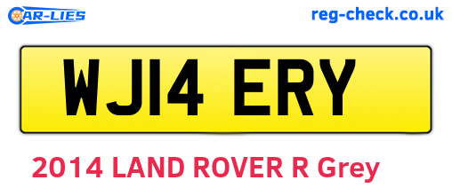 WJ14ERY are the vehicle registration plates.