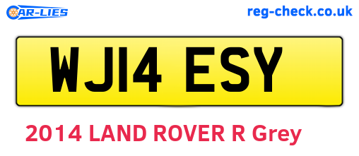 WJ14ESY are the vehicle registration plates.