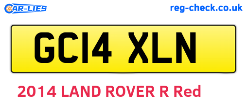 GC14XLN are the vehicle registration plates.