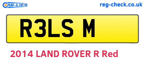 R3LSM are the vehicle registration plates.