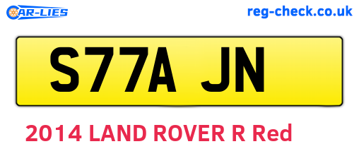 S77AJN are the vehicle registration plates.