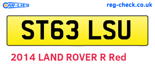 ST63LSU are the vehicle registration plates.