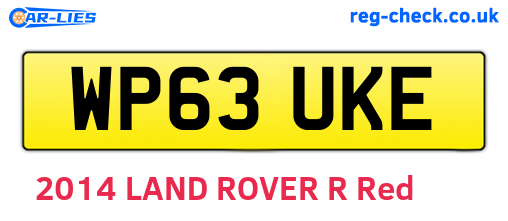 WP63UKE are the vehicle registration plates.