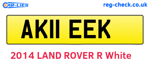 AK11EEK are the vehicle registration plates.