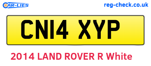 CN14XYP are the vehicle registration plates.