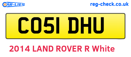 CO51DHU are the vehicle registration plates.