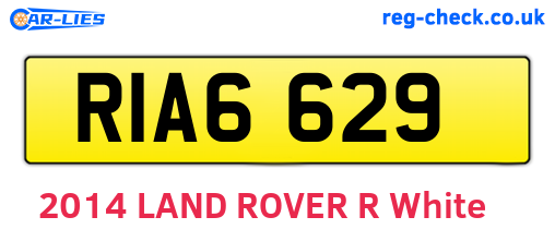 RIA6629 are the vehicle registration plates.