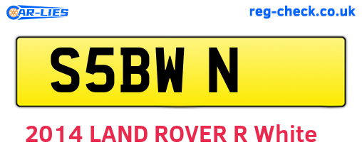 S5BWN are the vehicle registration plates.
