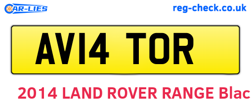 AV14TOR are the vehicle registration plates.
