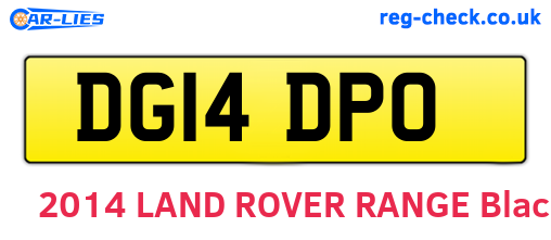 DG14DPO are the vehicle registration plates.