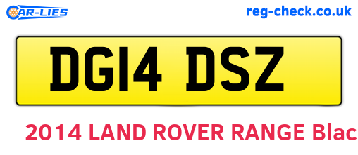 DG14DSZ are the vehicle registration plates.