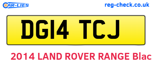 DG14TCJ are the vehicle registration plates.