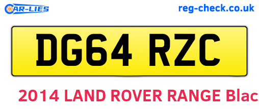 DG64RZC are the vehicle registration plates.