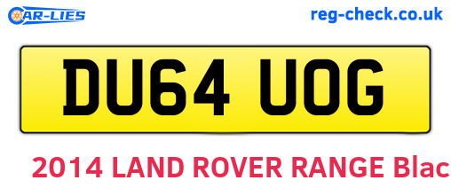 DU64UOG are the vehicle registration plates.