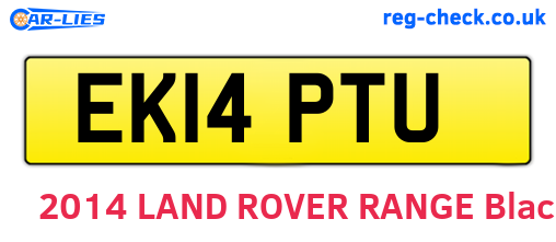 EK14PTU are the vehicle registration plates.
