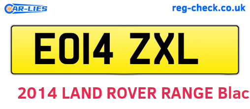 EO14ZXL are the vehicle registration plates.