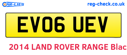 EV06UEV are the vehicle registration plates.