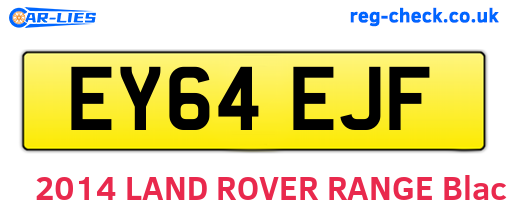 EY64EJF are the vehicle registration plates.