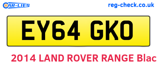 EY64GKO are the vehicle registration plates.
