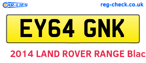 EY64GNK are the vehicle registration plates.