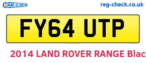FY64UTP are the vehicle registration plates.