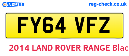 FY64VFZ are the vehicle registration plates.