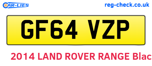 GF64VZP are the vehicle registration plates.