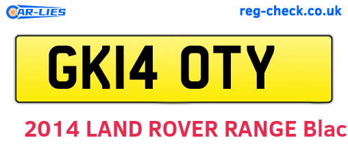 GK14OTY are the vehicle registration plates.