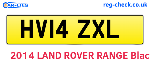 HV14ZXL are the vehicle registration plates.