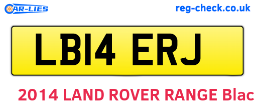 LB14ERJ are the vehicle registration plates.
