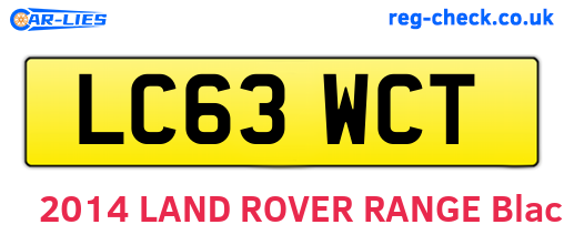 LC63WCT are the vehicle registration plates.