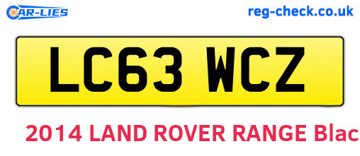 LC63WCZ are the vehicle registration plates.