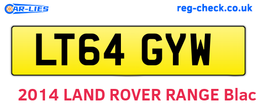 LT64GYW are the vehicle registration plates.