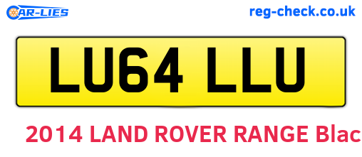 LU64LLU are the vehicle registration plates.