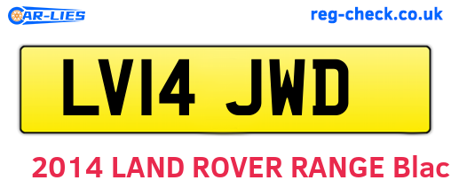 LV14JWD are the vehicle registration plates.