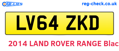LV64ZKD are the vehicle registration plates.