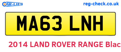 MA63LNH are the vehicle registration plates.