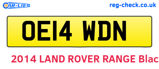 OE14WDN are the vehicle registration plates.